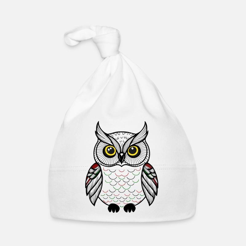hibou mignon Bonnet bio Bébé