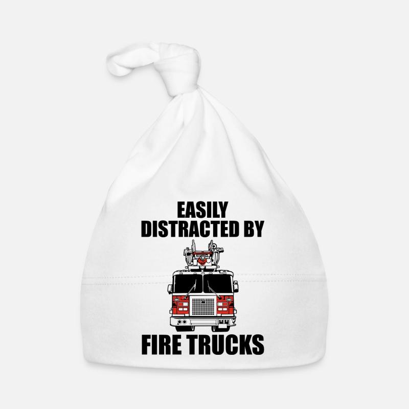 Easily distracted by fire trucks Bonnet bio Bébé