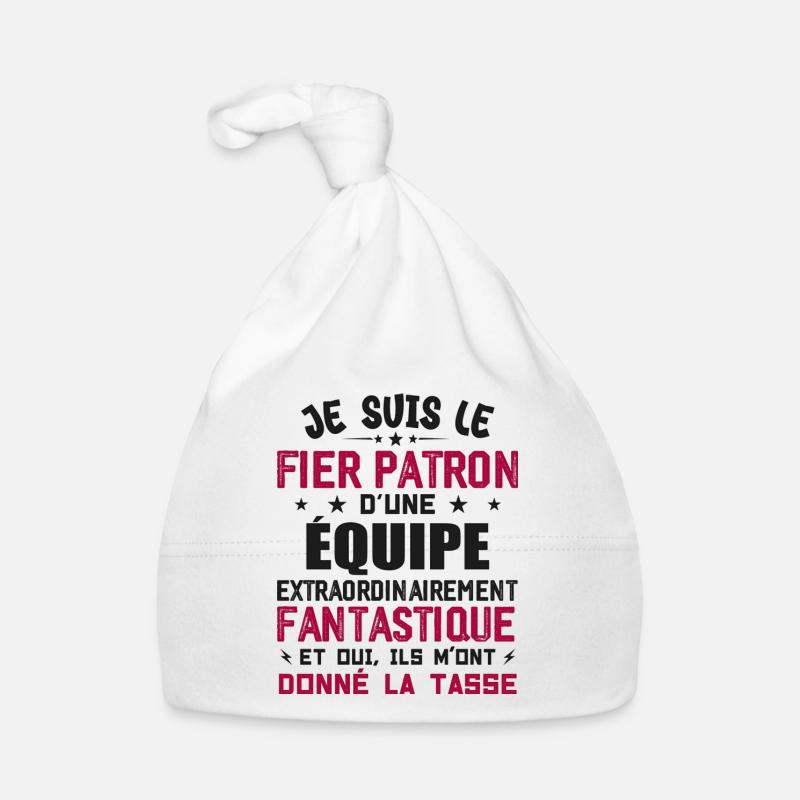 Ich bin stolzer Chef eines Teams Baby Bio-Mütze