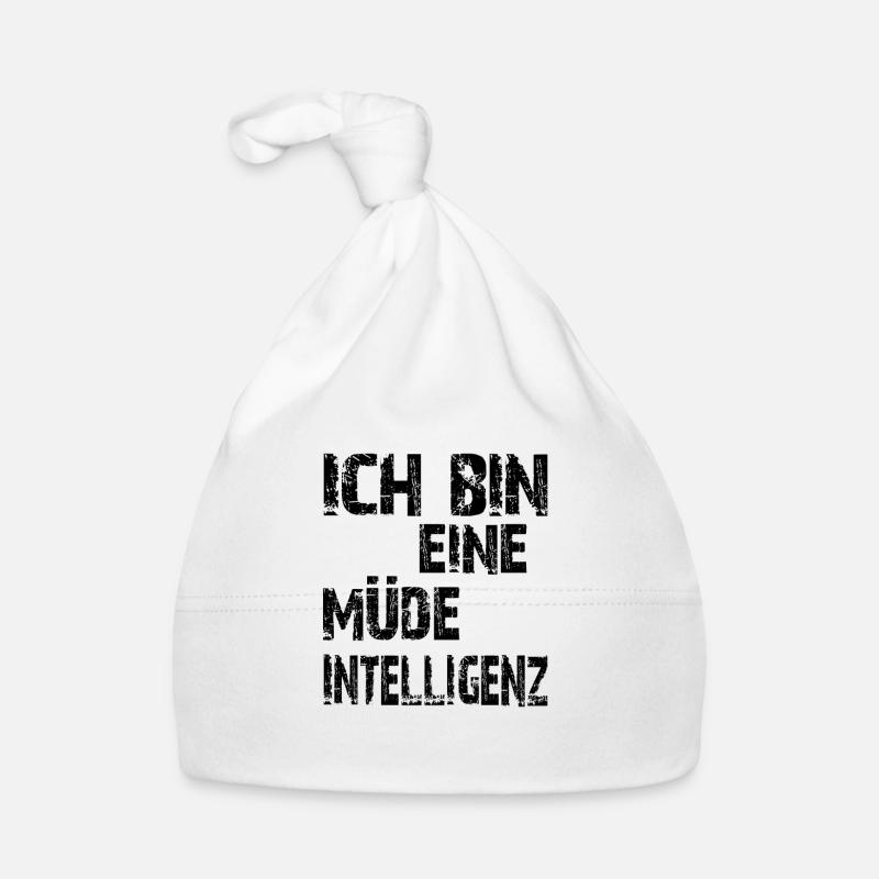 KI Spruch Ich bin eine müde Intelligenz Baby Bio-Mütze