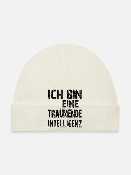 L’IA dit que je suis une intelligence rêveuse - Bonnet bio Bébé - blanc - Devant