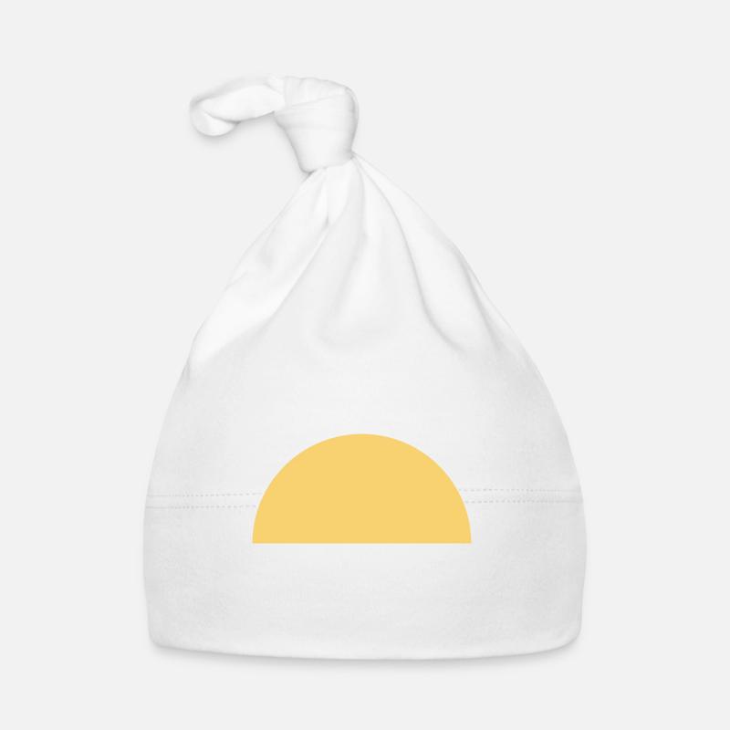 Pluto - semicircle yellow - Baby Bio-Mütze - Weiß