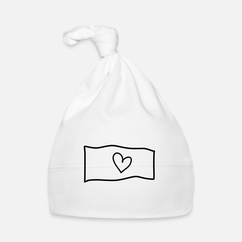 herz flagge symbol form liebe Baby Bio-Mütze