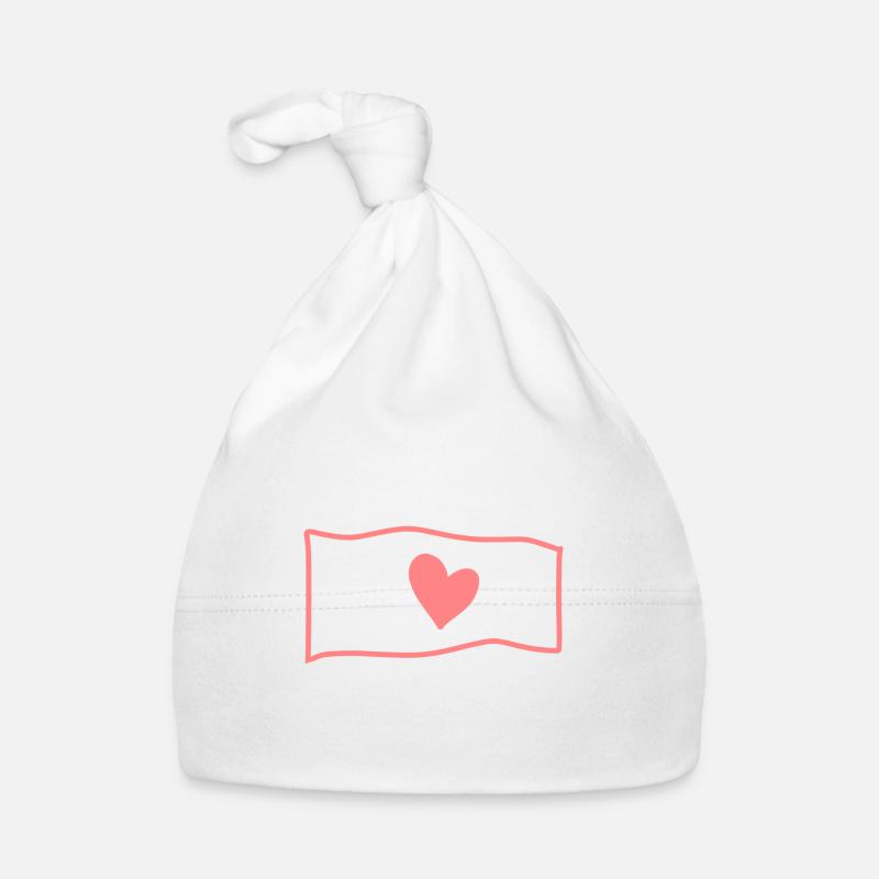 herz flagge rosa symbol form liebe Baby Bio-Mütze
