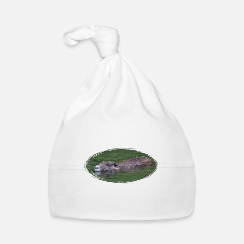 Nutria Biber Biberratte Wasserratte Baby Bio-Mütze