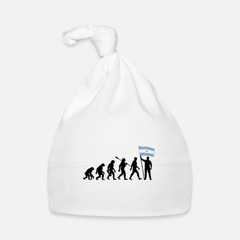 Evolution - Flagge Argentinien - Nation Baby Bio-Mütze
