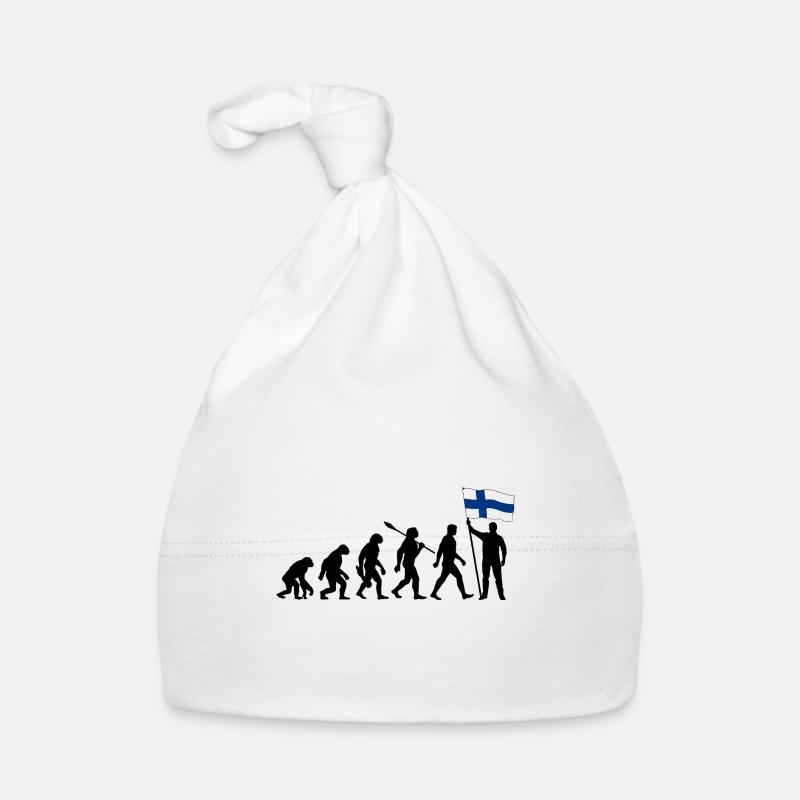 Finnland - Evolution - Flagge - Nation Baby Bio-Mütze