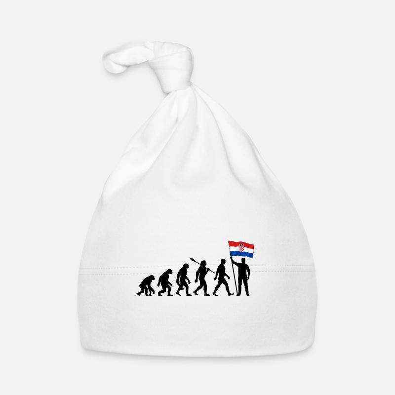 Kroatien - Evolution - Flagge - Nation Baby Bio-Mütze