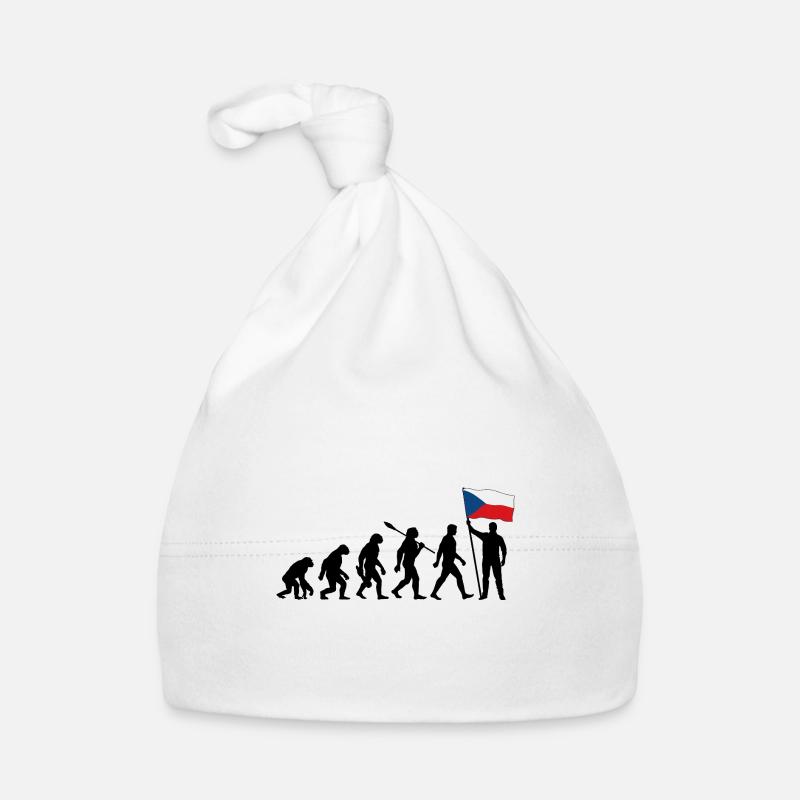 Tschechien - Evolution - Flagge - Nation Baby Bio-Mütze