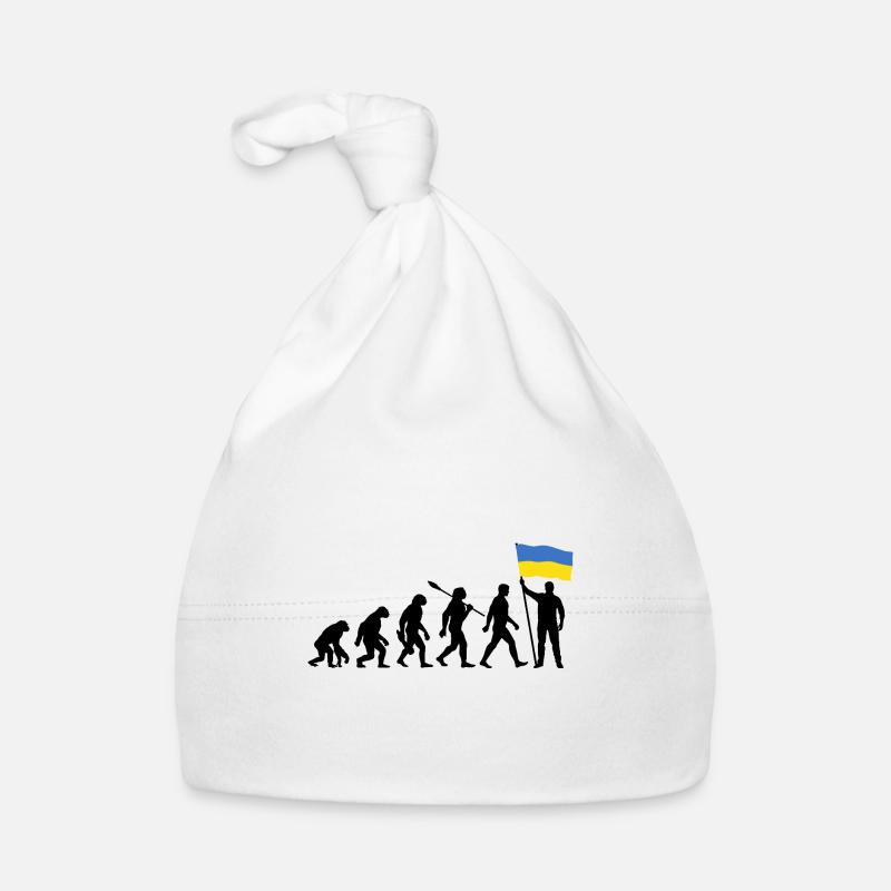Ukraine - Evolution - Flagge - Nation Baby Bio-Mütze