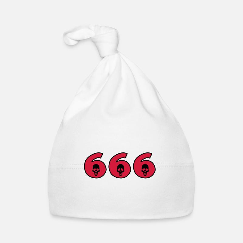 666 - Teufel - Schädel - Halloween Baby Bio-Mütze