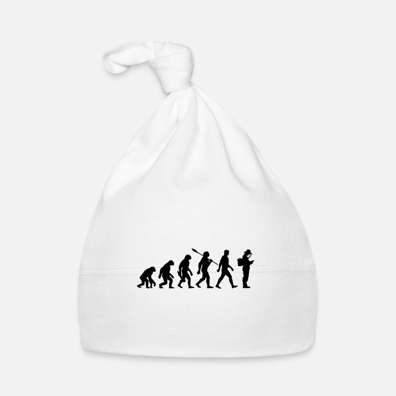 Evolution - Beekeepers - Bees - Beekeeping - Organic Baby Cap - white