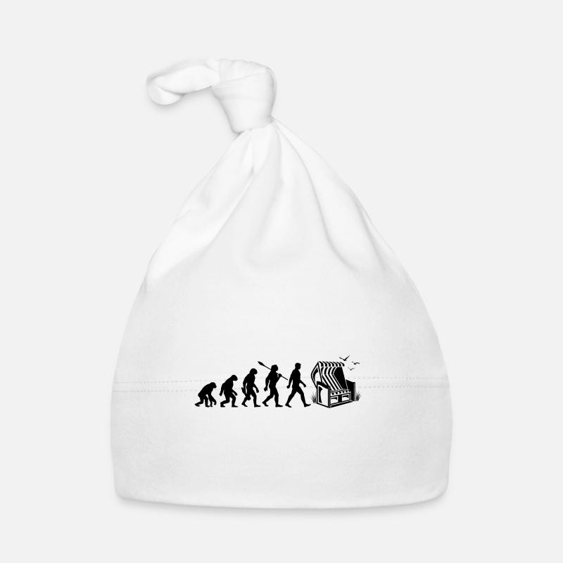 Evolution - Strandkorb - Urlaub - Meer - Möwen Baby Bio-Mütze