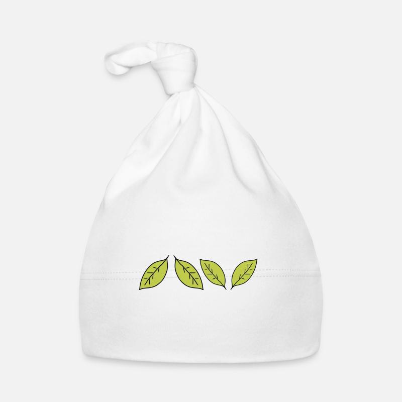 four leaves leaf icon Organic Baby Cap