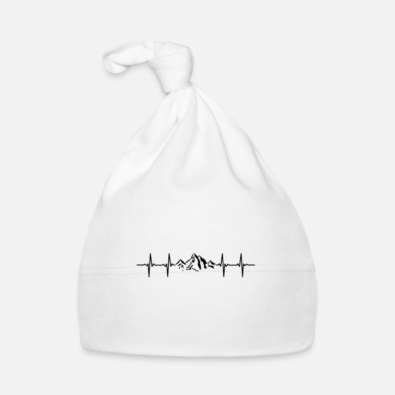 Heartbeat mountains pulse. gift Organic Baby Cap