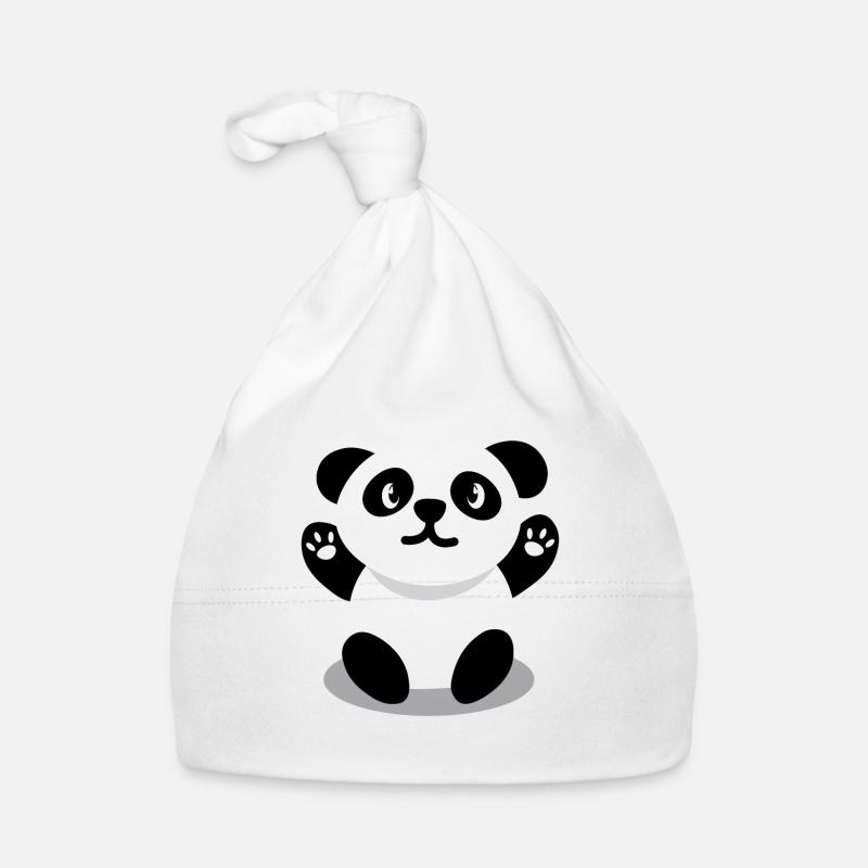 Glücklicher Panda-Karikatur Baby Bio-Mütze
