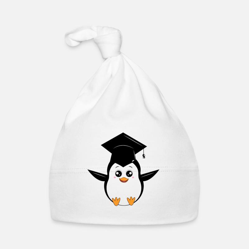 Cute Graduating Penguin Cartoon Organic Baby Cap
