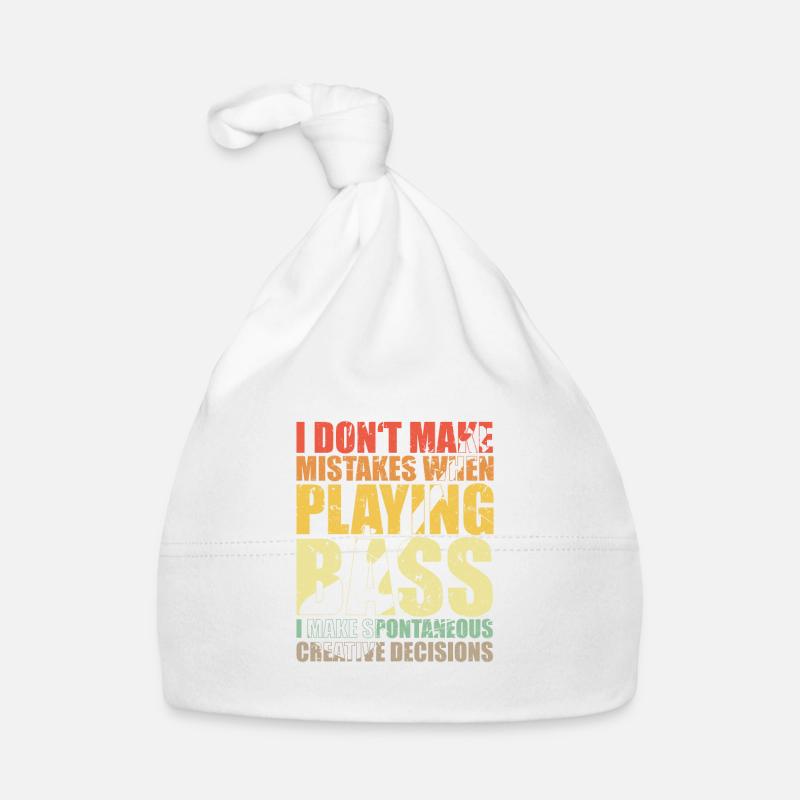 Bass Player Gift I DON'T MAKE MISTAKES WHEN PLAY Organic Baby Cap