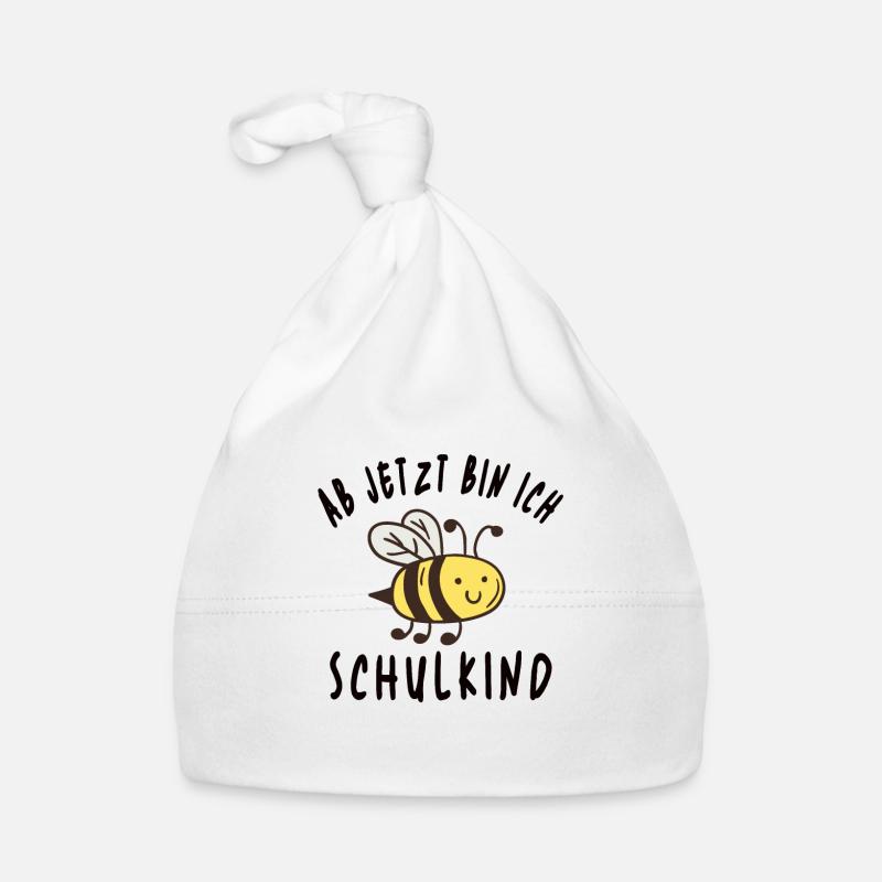 Einschulung Erste Klasse Schulkind Biene Geschenk Baby Bio-Mütze
