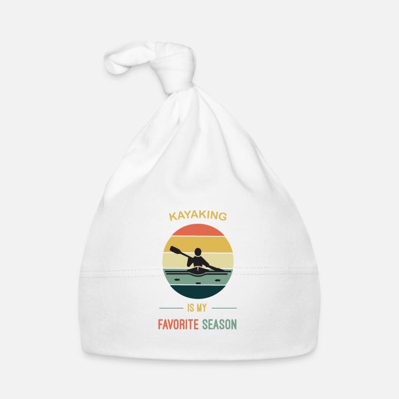 Le kayak est ma saison préférée - Bonnet bio Bébé - blanc
