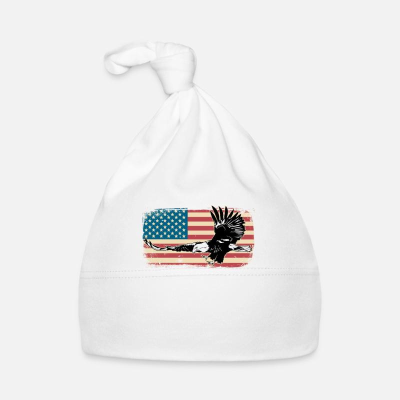 Eagle usa america eagle head america gift Organic Baby Cap