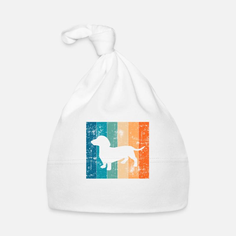 Teckel Dackel Retro Dachshund Welpe Geschenkidee Baby Bio-Mütze