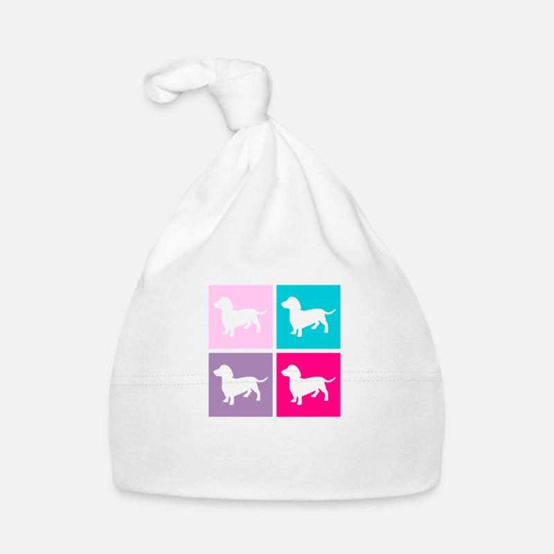 Teckel Rétro Chiens Chien Amant Cadeau Rose Bonnet bio Bébé