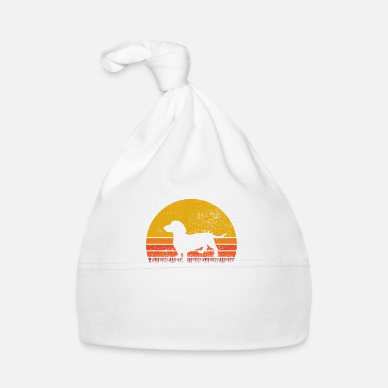 Teckel Rétro Chien Amant Chien Teckel Cadeau Bonnet bio Bébé