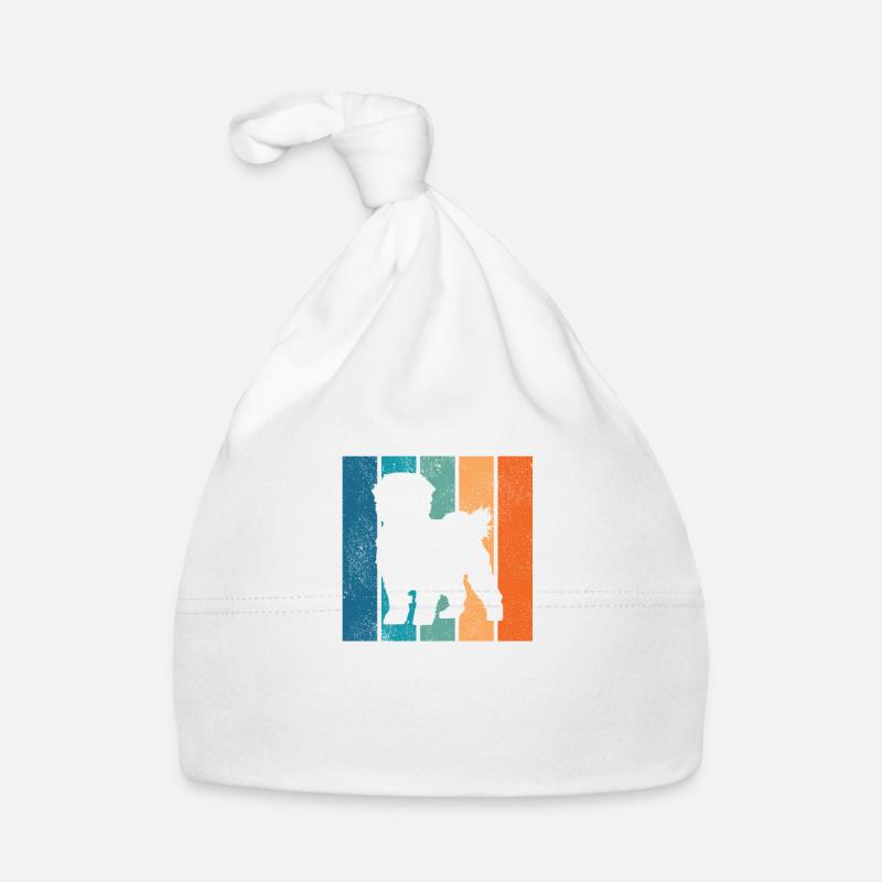 Cadeau rétro de marcheur de chiot de chien maltais Bonnet bio Bébé
