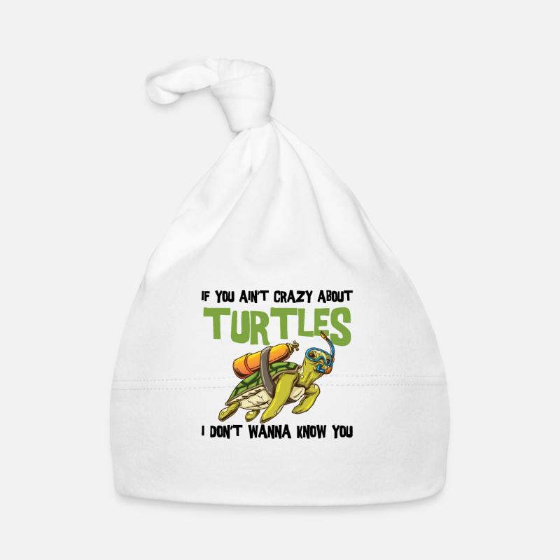 Turtle Lover Sea Turtle Diving Organic Baby Cap