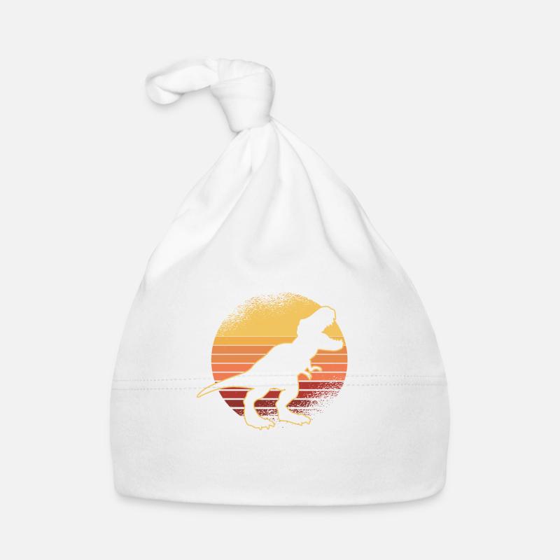 T-Rex Rex Dinosaurier Retro Spruch Geschenk - Baby Bio-Mütze - Weiß
