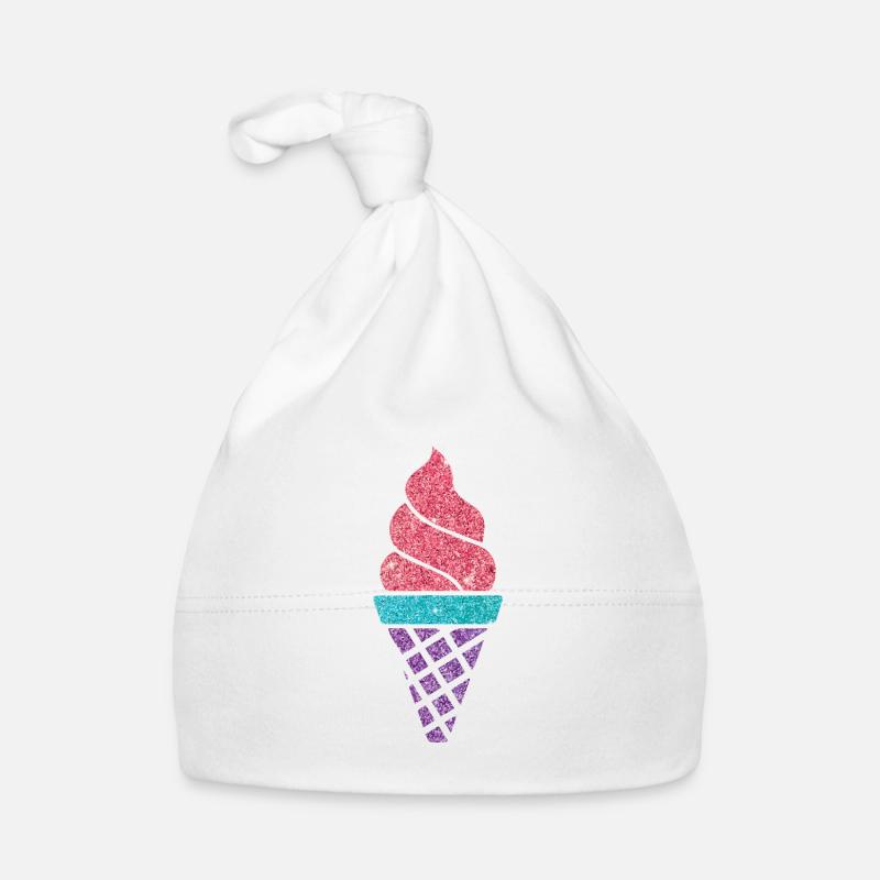Eiskrem Eis Eiscreme Sommer Spruch Geschenk Baby Bio-Mütze