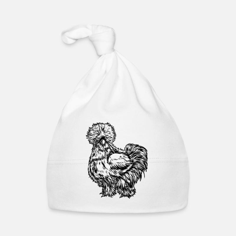 Poulet de soie dessin Bonnet bio Bébé