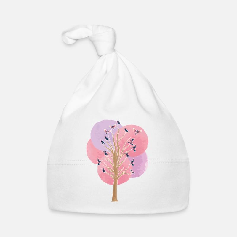 oiseau arbre oiseaux Observer l’essaim d’oiseau Cadeau Bonnet bio Bébé