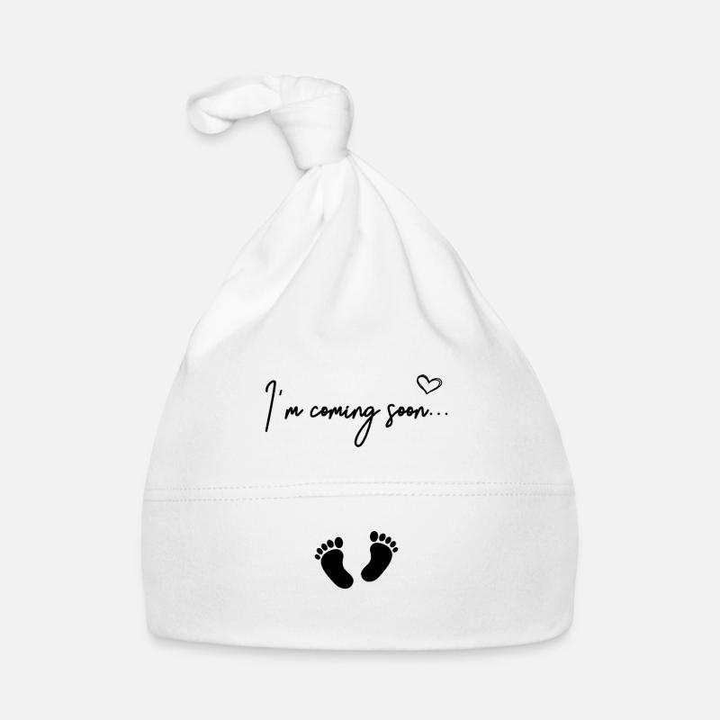 I’m Coming Soon Grossesse Bébé Naissance Bonnet bio Bébé