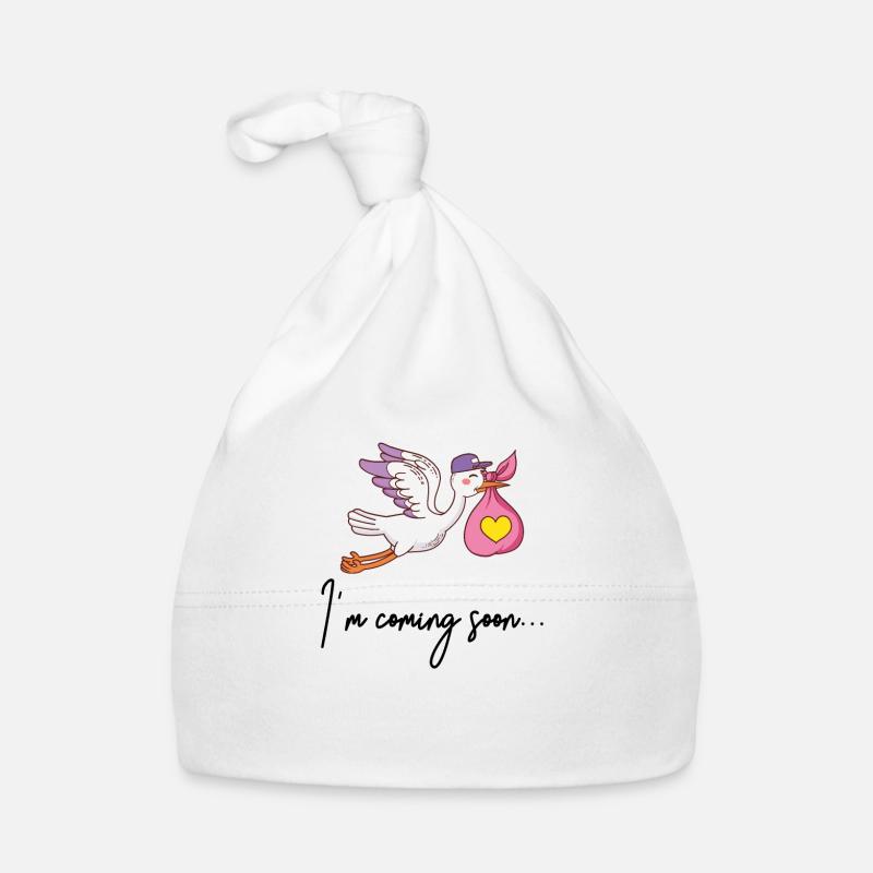 I’m Coming Soon Grossesse Bébé Naissance Bonnet bio Bébé