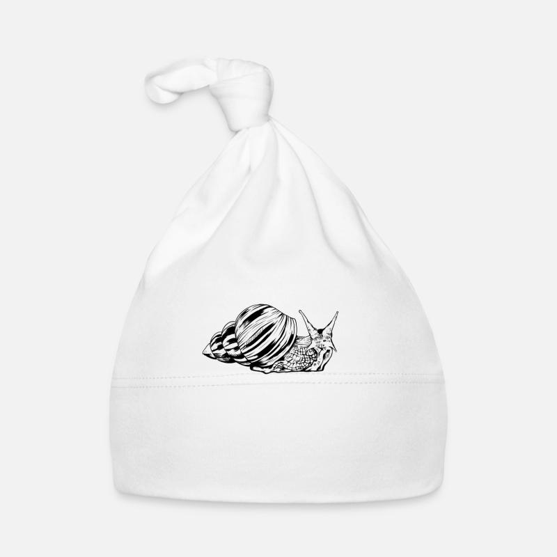Drawing of an agate snail - snails Organic Baby Cap