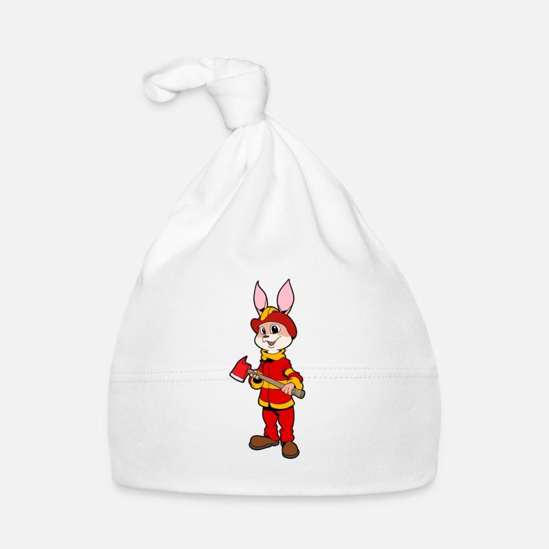 Firefighter Rabbit Organic Baby Cap