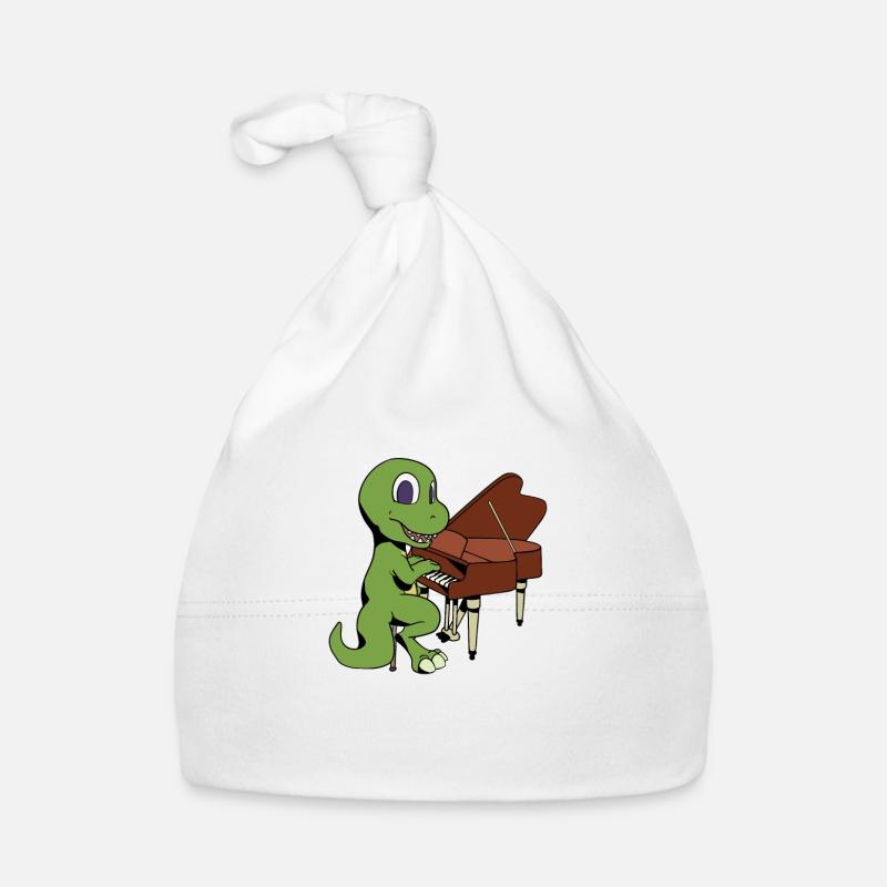 Comic TREX spielt Klavier Baby Bio-Mütze