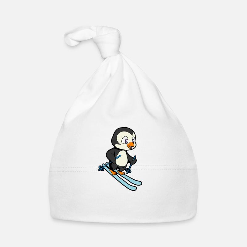 Penguin skis Organic Baby Cap