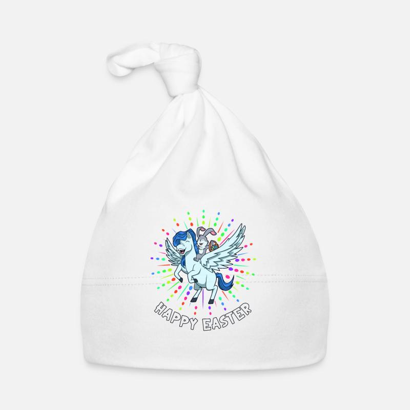 Easter rides on Pegasus - Happy Easter Organic Baby Cap