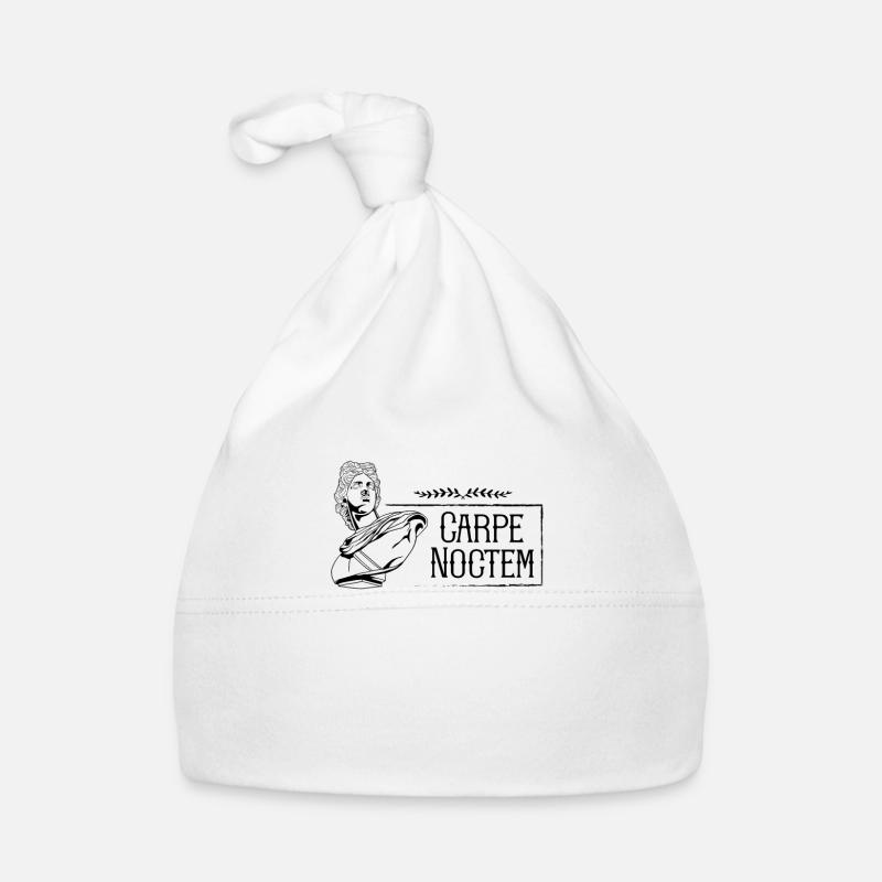 Dicton latin - Carpe Noctem Bonnet bio Bébé