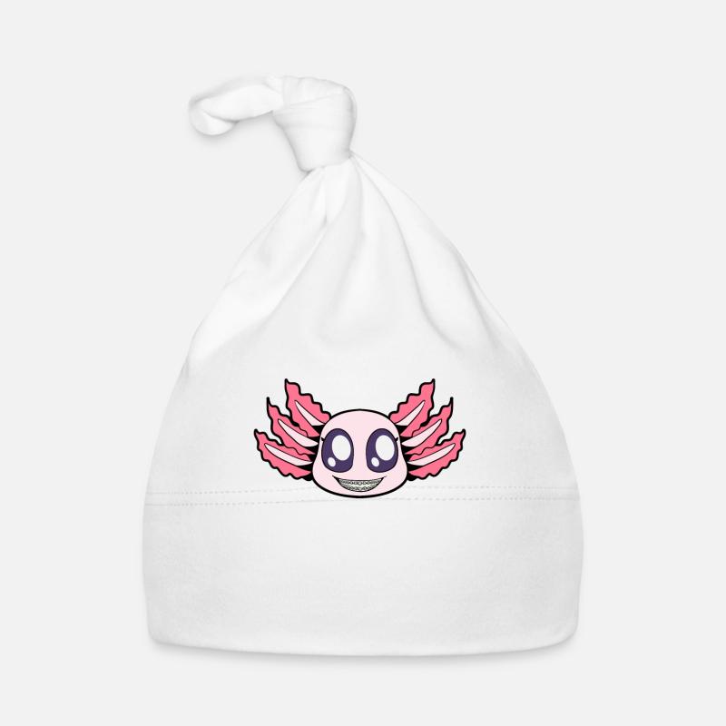 Axolotl avec broches Bonnet bio Bébé