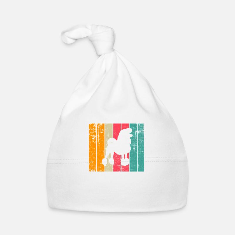 Poodle dog lover Retro vintage Gift idea Baby Bio-Mütze