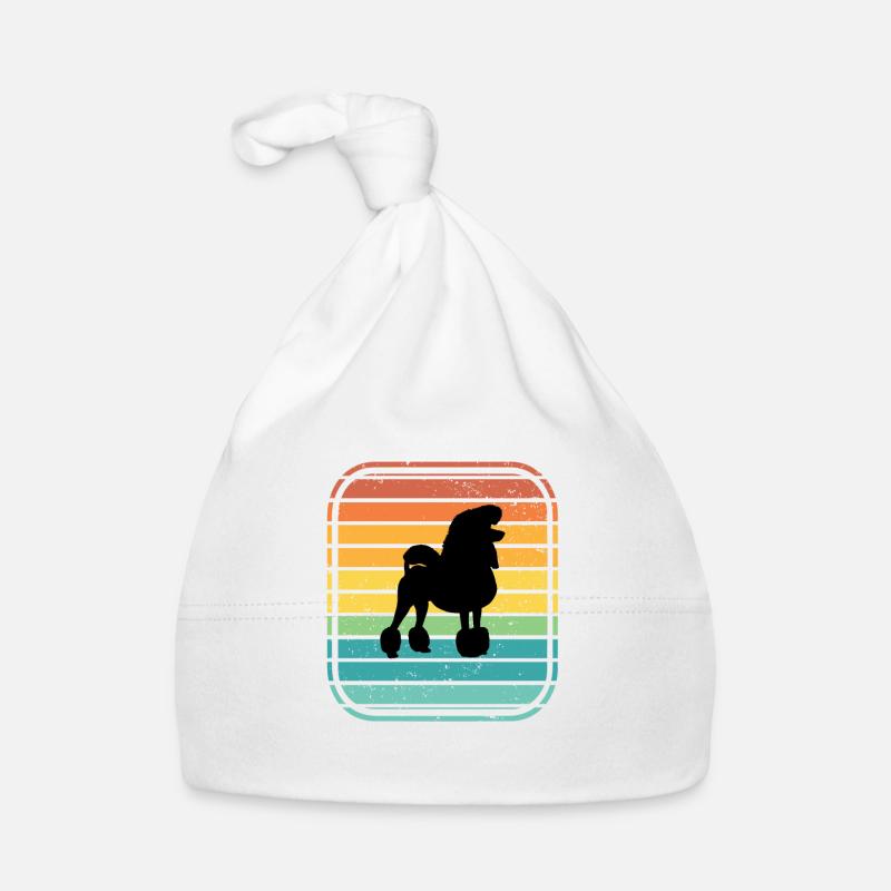 Poodle dog lover Retro vintage Gift idea Baby Bio-Mütze