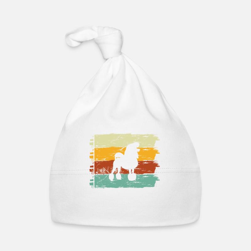 Poodle dog lover Retro vintage Gift idea Baby Bio-Mütze