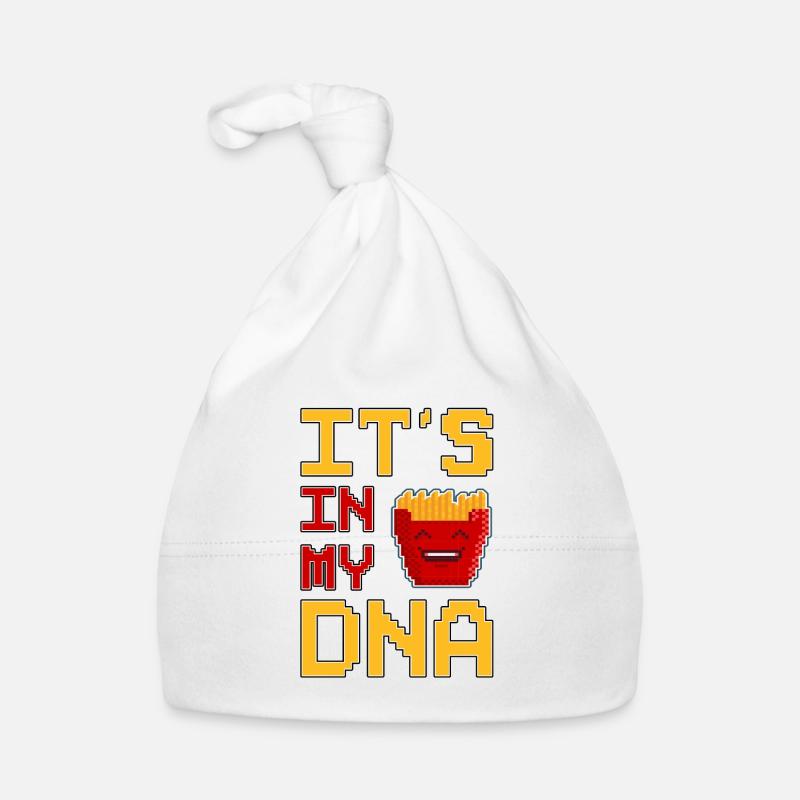 C’est dans mon ADN Pixel Art Fries Fries Bonnet bio Bébé