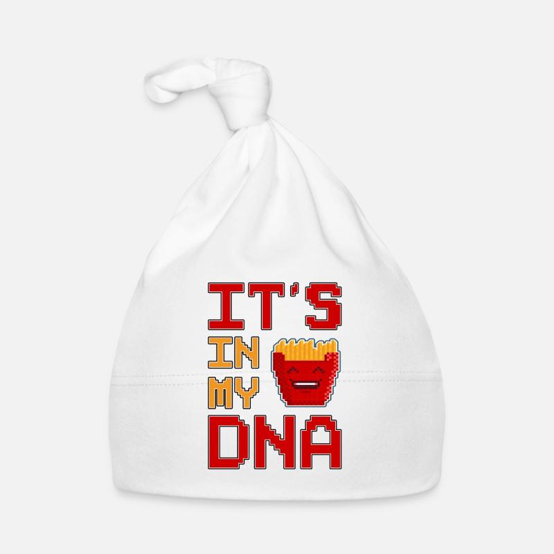 Its In My DNA Pixel Art Fritten Pommes Baby Bio-Mütze
