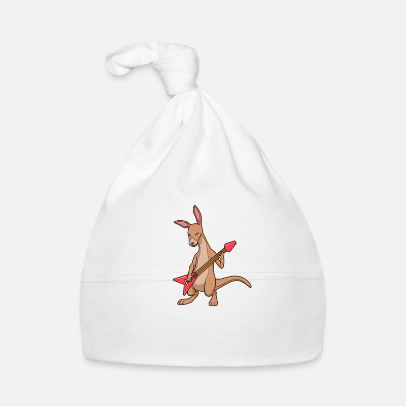 Comic Känguru spielt E-Gitarre Baby Bio-Mütze