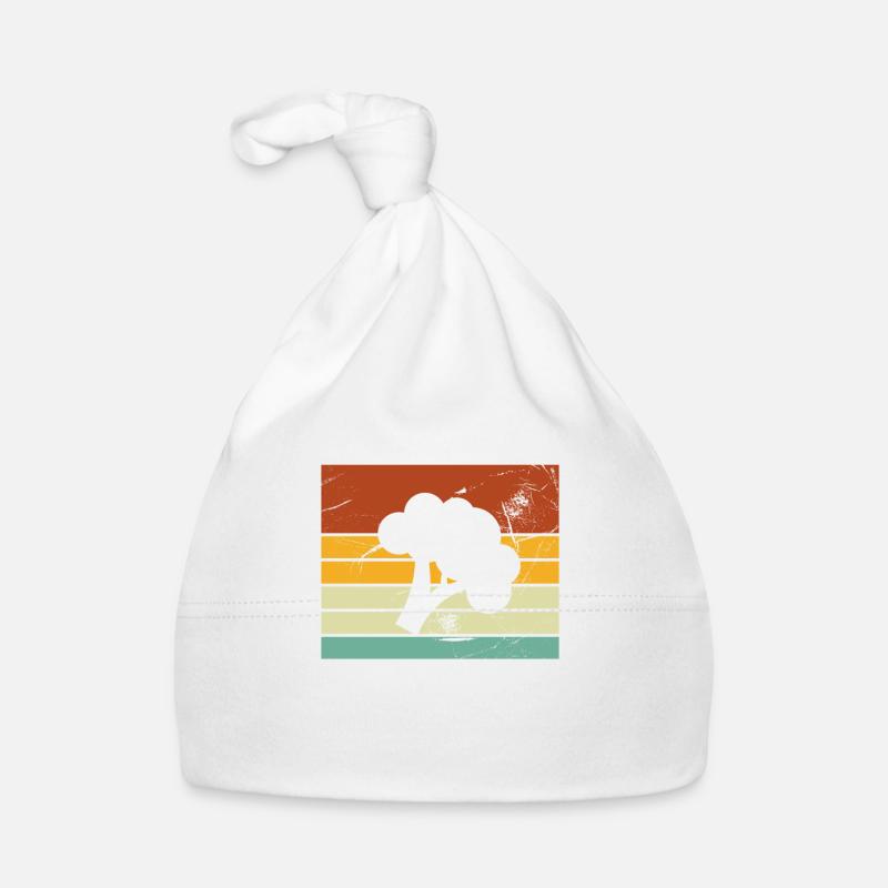 Broccoli Vegan Lover Retro Healthy Gift idea Organic Baby Cap